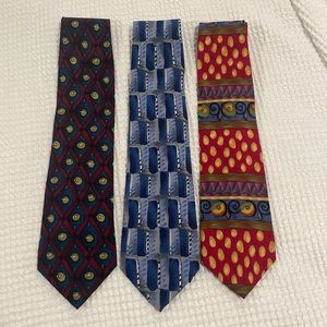 Three vintage Jerry Garcia silk ties
